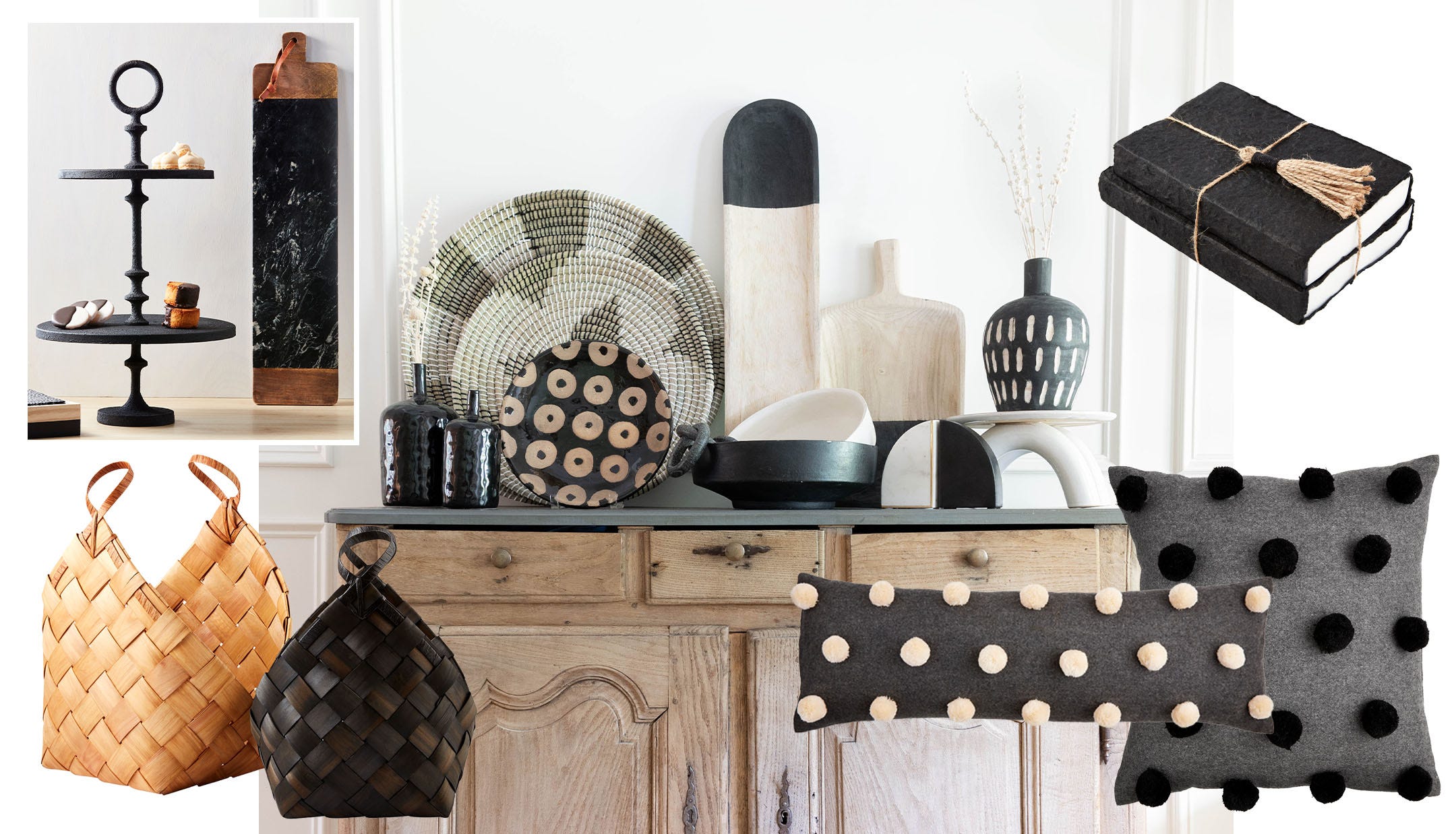 shop black and white decor