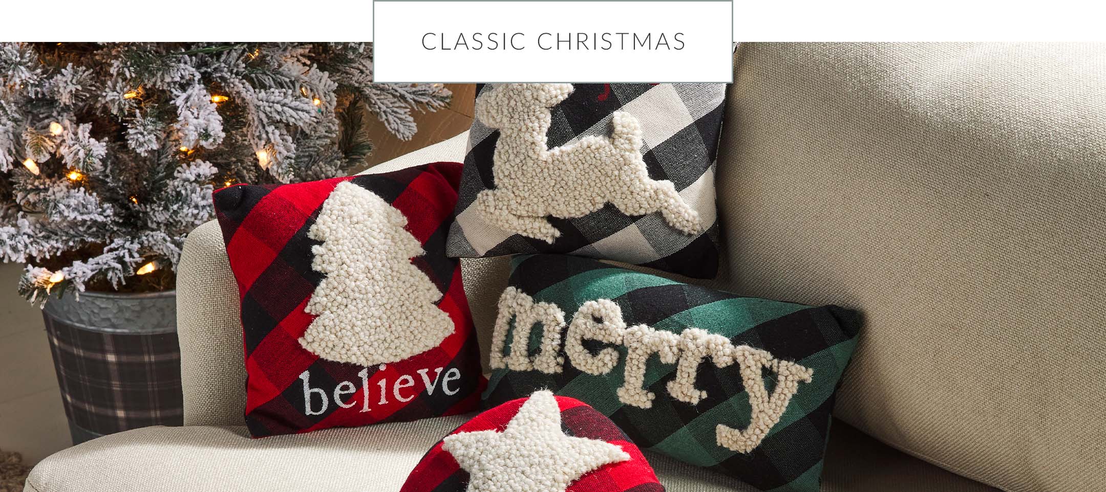 shop classic christmas pillows