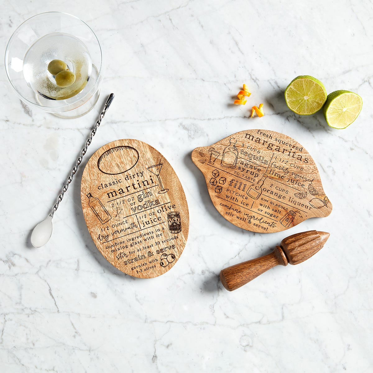 Margarita Recipe Bar Board