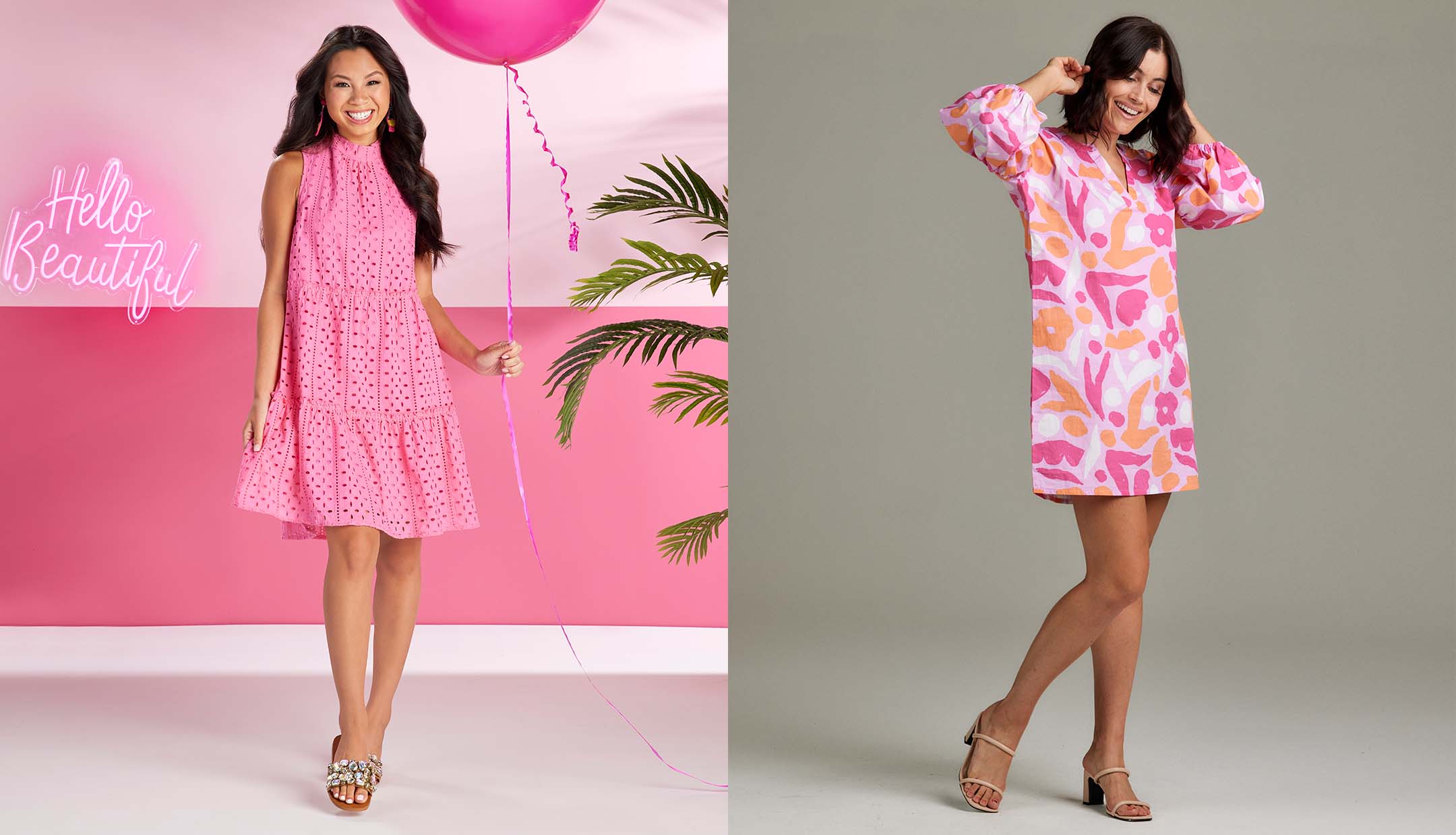 shop pink dresses