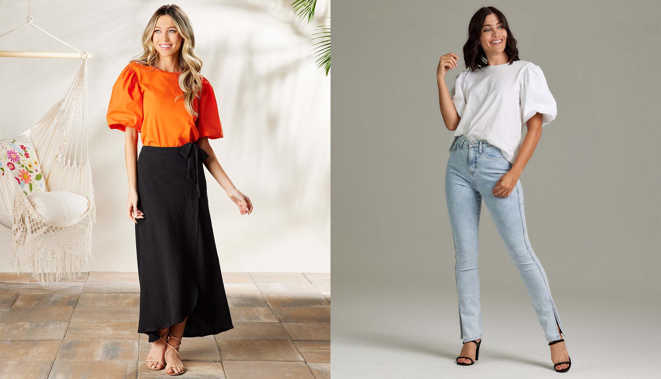 shop the aurora puff sleeve top